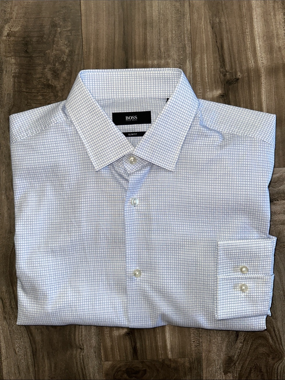 Worn Once Men’s Hugo Boss Cotton Dress Shirt Size 38 (15)